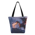thumbnail image 1 of Uemuo Winter Fire Dragon Print Tote Bags for Women,Large Capacity Corduroy Bag,Reusable Grocery Shoulder Bag,Beach Tote with Zipper Closure, Daily Essentials, 1 of 7