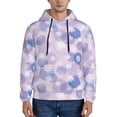 thumbnail image 1 of Uemuo Winter With Snowflakes Pattern Men's Hoodie - Casual Pullover Hoodie with Kangaroo Pocket, Stylish Hooded Sweatshirt for Everyday Wear-4X-Large, 1 of 7