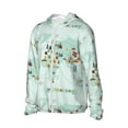 thumbnail image 1 of Uemuo World Travel Map Pattern Women's Full Zip UPF 50+ Sun Protection Hoodie Jacket Long Sleeve Sun Shirt Hiking Outdoor Performance with Pockets-, 1 of 9