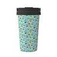 thumbnail image 1 of Uemuo World Travel1 Print Carry Insulated Coffee Mug, Travel Mug with Hidden Handle, Insulated Coffee Flask, Leak-proof Travel Mug Insulated Mug for Office, 1 of 8