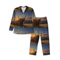 thumbnail image 1 of Uemuo Yak Pattern 2-Piece Loungewear Set - Men’s Soft Sleepwear, Cozy Winter PJs, Comfy Sleep Set-Medium, 1 of 7