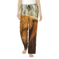 thumbnail image 1 of Uemuo Yak Pattern Women's Wide Leg Palazzo Lounge Pants with Pockets Light Weight Loose Comfy Casual Pajama Pants-Large, 1 of 9