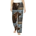thumbnail image 1 of Uemuo Yak Pattern Women's Wide Leg Palazzo Lounge Pants with Pockets Light Weight Loose Comfy Casual Pajama Pants-X-Large, 1 of 9