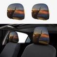 thumbnail image 1 of Uemuo Yak Printed 2 PCS Car All-Inclusive Headrest Cover, Headrest Protector, Soft Elastic Breathable Seat Headrest Anti-Dirty Cover Headrest Cover Protector, 1 of 6