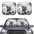 thumbnail image 1 of Uemuo Yak Printed 2 PCS Car Windshield Sun Shade, Auto Sun Heat and UV Rays Blocker, Foldable Automotive Front Window Sunshade Protector, 1 of 7
