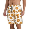 thumbnail image 1 of Uemuo Yellow Biscuit Pattern Men's Swim Trunks Hawaiian Beach Bathing Suit Swimsuits Beach Quick-Dry Shorts with Pockets-XX-Large, 1 of 9