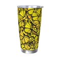 thumbnail image 1 of Uemuo Yellow Butterflies Print Travel Coffee Mug ,20oz Double-walled Car Cup ,Stainless Steel Insulated Tumbler Leak-proof Travel Cup Reusable Straw Car Cup-Without Straw, 1 of 8