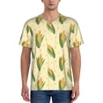 thumbnail image 1 of Uemuo Yellow Corn Print Mens Polo Shirts Baseball T-shirt Performance Short Sleeve Golf Shirt Moisture Wicking Athletic Casual Collared T-Shirt-4X-Large, 1 of 7