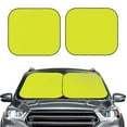thumbnail image 1 of Uemuo Yellow Printed 2 PCS Car Windshield Sun Shade, Auto Sun Heat and UV Rays Blocker, Foldable Automotive Front Window Sunshade Protector, 1 of 7