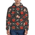 thumbnail image 1 of Uemuo coffee mug cup Pattern Men's Hoodie - Casual Pullover Hoodie with Kangaroo Pocket, Stylish Hooded Sweatshirt for Everyday Wear-Small, 1 of 7