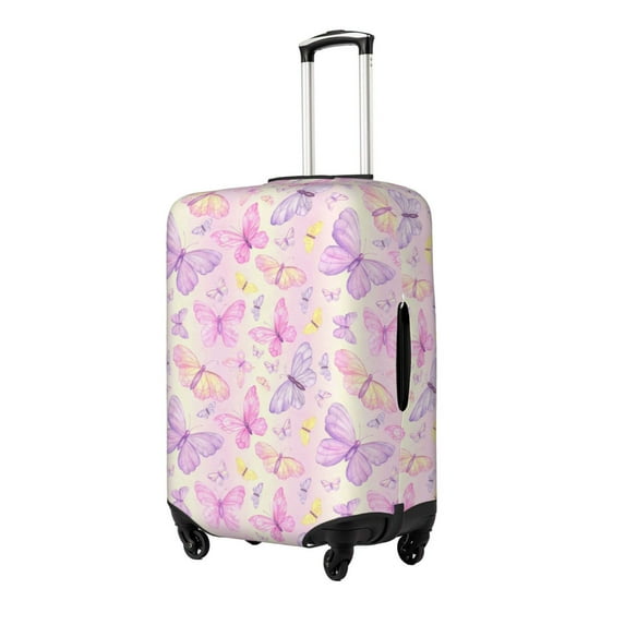 Uemuo colorful Butterflies Printed Washable Luggage Cover - Fashion Suitcase Protector Fits 18-32 Inch Luggage-Small