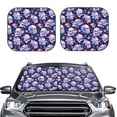 thumbnail image 1 of Uemuo cool flower Skull Printed 2 PCS Car Windshield Sun Shade, Auto Sun Heat and UV Rays Blocker, Foldable Automotive Front Window Sunshade Protector, 1 of 7