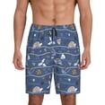thumbnail image 1 of Uemuo cute fish octopus Pattern Men's Short Pajama Pants – Soft & Breathable Lounge Shorts, Elastic Waistband with Pockets, Lightweight Sleepwear for All-Season Comfort-X-Large, 1 of 6