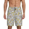 thumbnail image 1 of Uemuo cute rat with cheese Pattern Men's Short Pajama Pants – Soft & Breathable Lounge Shorts, Elastic Waistband with Pockets, Lightweight Sleepwear for All-Season Comfort-Medium, 1 of 6