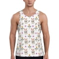 thumbnail image 1 of Uemuo easter Pattern Men's Muscle Shirts Sleeveless Dry Fit Gym Workout Tank Top Lightweight Sports Tank Top Beach Tank Top, Loose-fit Sleeveless Shirt-3X-Large, 1 of 7