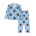thumbnail image 1 of Uemuo french Bulldog Face Pattern Womens Pajama Sets,PJ Set for Women,Pajamas for Women Logo,Long Sleeve Pajama Set for Women,Soft Long Sleeve Top With Pants-Medium, 1 of 9