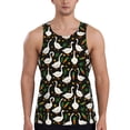 thumbnail image 1 of Uemuo funny Goose Pattern Men's Muscle Shirts Sleeveless Dry Fit Gym Workout Tank Top Lightweight Sports Tank Top Beach Tank Top, Loose-fit Sleeveless Shirt-4X-Large, 1 of 7