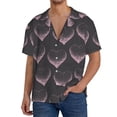 thumbnail image 1 of Uemuo pink hearts Pattern Cotton Linen Short Sleeve Shirts,Casual Lightweight Button Down Shirts,Vacation Beach Summer Tops-X-Large, 1 of 5