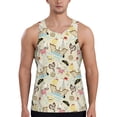 thumbnail image 1 of Uemuo pirate with sailing Pattern Men's Muscle Shirts Sleeveless Dry Fit Gym Workout Tank Top Lightweight Sports Tank Top Beach Tank Top, Loose-fit Sleeveless Shirt-Small, 1 of 7