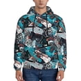 thumbnail image 1 of Uemuo snow board colorful Pattern Men's Hoodie - Casual Pullover Hoodie with Kangaroo Pocket, Stylish Hooded Sweatshirt for Everyday Wear-X-Large, 1 of 7