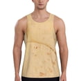 thumbnail image 1 of Uemuo taco tortilla Pattern Men's Muscle Shirts Sleeveless Dry Fit Gym Workout Tank Top Lightweight Sports Tank Top Beach Tank Top, Loose-fit Sleeveless Shirt-3X-Large, 1 of 7