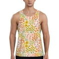 thumbnail image 1 of Uemuo wild meadow flowers Pattern Men's Muscle Shirts Sleeveless Dry Fit Gym Workout Tank Top Lightweight Sports Tank Top Beach Tank Top, Loose-fit Sleeveless Shirt-4X-Large, 1 of 7
