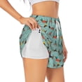 thumbnail image 1 of Uemuo Dachshund Dog Puppy Pattern Women's Athletic Shorts High Waisted Running Shorts with Liner Pockets Gym Elastic Workout Shorts-Medium, 1 of 9