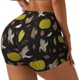 thumbnail image 1 of Uemuo yellow Pumpkin Corn Pattern Women Workout Impact Shorts Scrunch Butt Lifting Gym Shorts Seamless Booty Biker Shorts-Large, 1 of 8