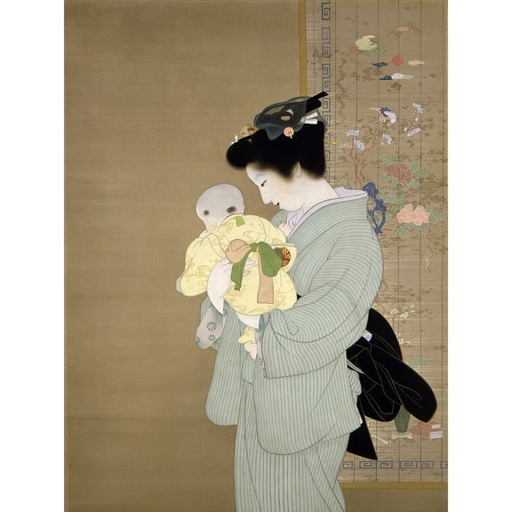 Uemura Shoen Mother Child Japanese Painting Extra Large XL Wall Art Poster Print
