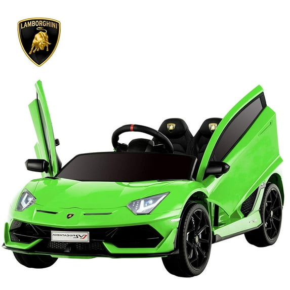 Uenjoy 12V Kids Electric Ride On Car Lamborghini Aventador SVJ Motorized Vehicles with Remote Control, Battery Powered, LED Lights, Wheels Suspension, Music, Horn,Compatible with Lamborghini,Green
