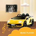 thumbnail image 1 of Uenjoy 12V Kids Electric Ride On Car Lamborghini Aventador SVJ Motorized Vehicles with Remote Control, Battery Powered, LED Lights, Wheels Suspension, Music, Horn,Compatible with Lamborghini,Yellow, 1 of 3