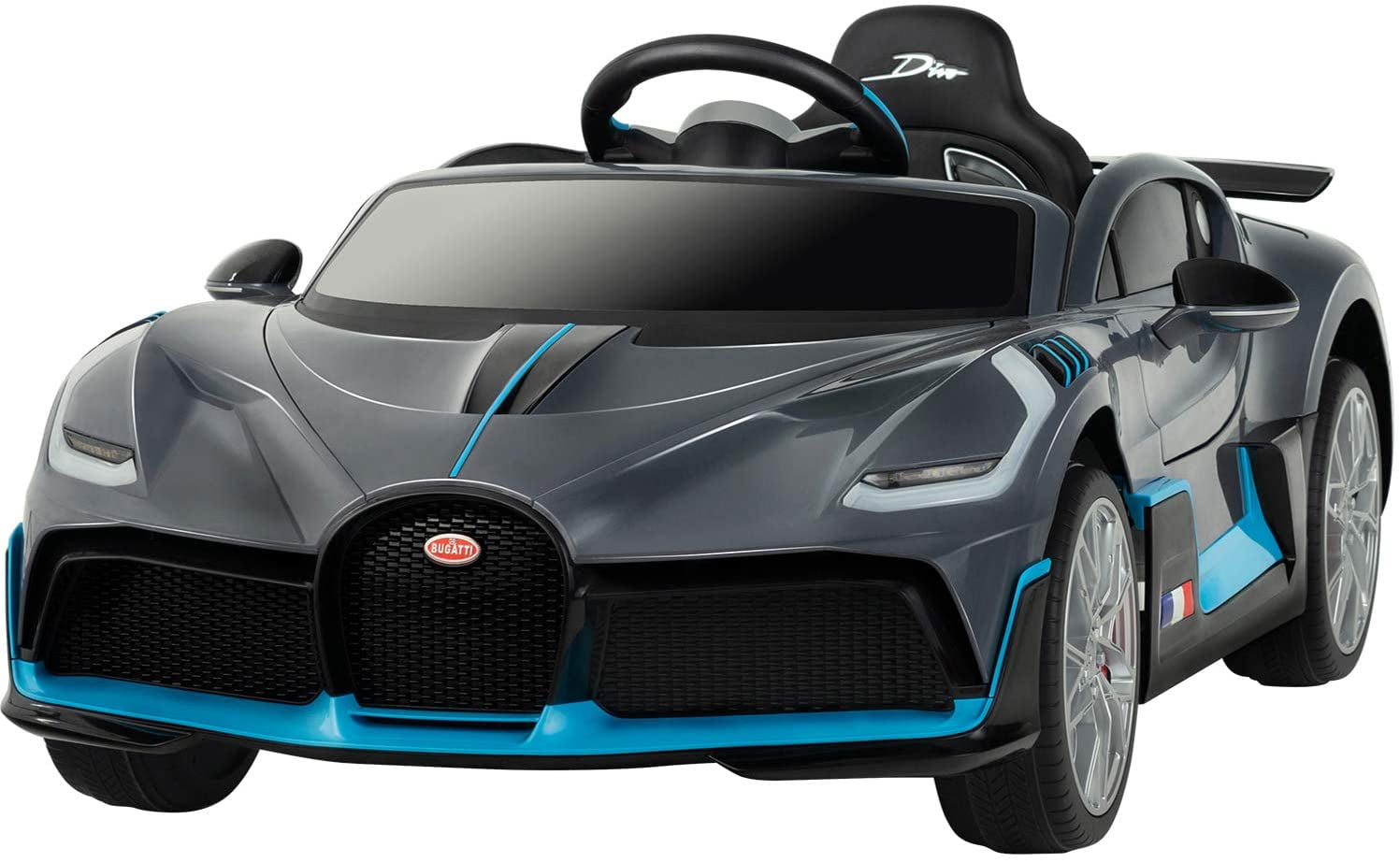 Uenjoy 12V Licensed Bugatti Divo Kids Ride On Car Electric Cars Motorized Vehicles for Kids with Remote Control Music Horn Spring Suspension
