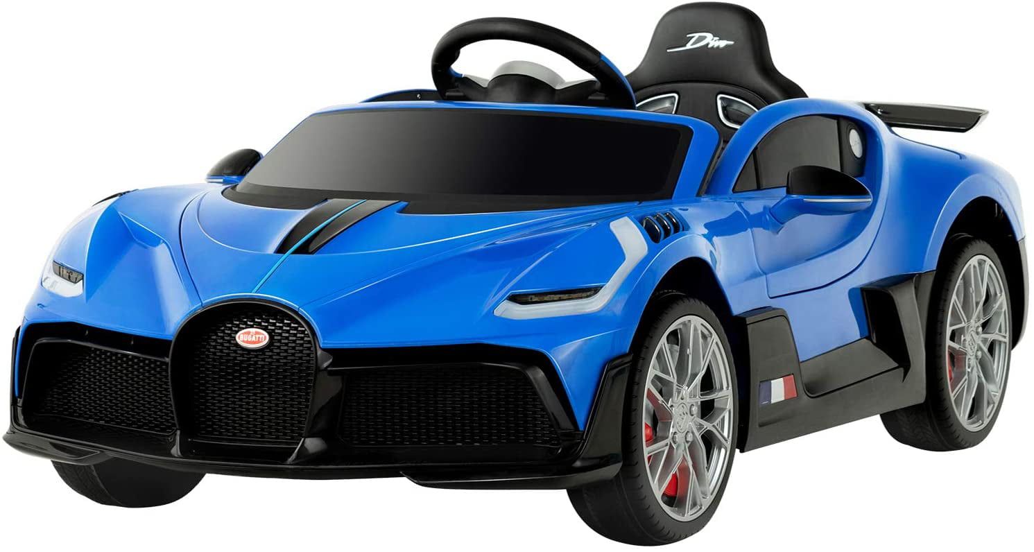 Uenjoy 12V Licensed Bugatti Divo Kids Ride On Car Electric Cars Motorized  Vehicles for Kids, with Remote Control, Music, Horn, Spring Suspension,  Safety Lock