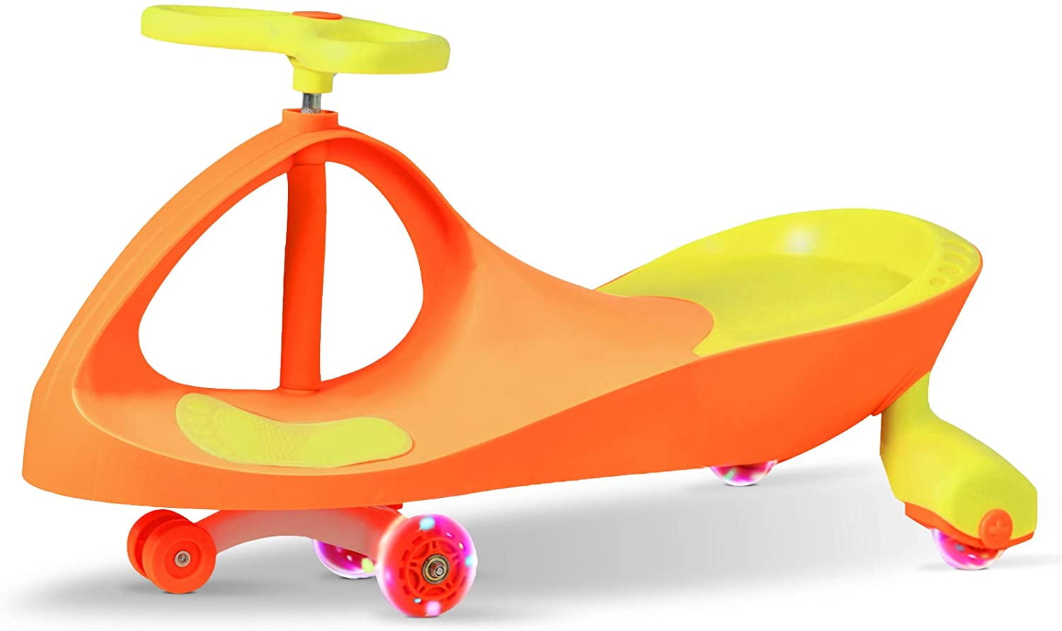 yo★wag Uenjoy Zig Zag Push Plastic Vehicle: Swing Car, LED-Lit