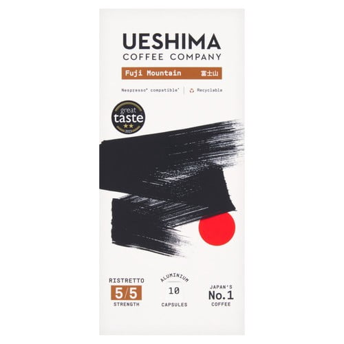 Ueshima Fuji Mountain Nespresso Compatible Capsules, 10 pods per pack, British Import (Pack of 3)