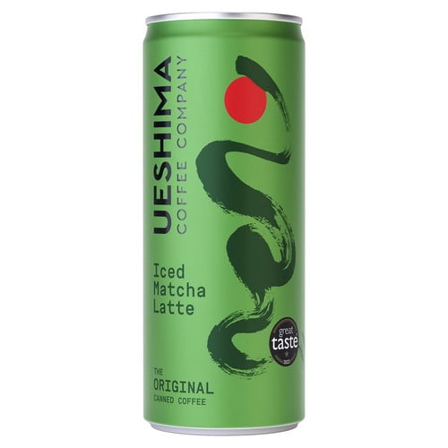 Ueshima Iced Matcha Latte 250ml, British Import (Pack of 6)
