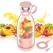 Uezeth 11.83 fl oz Battery Powered Blender, White