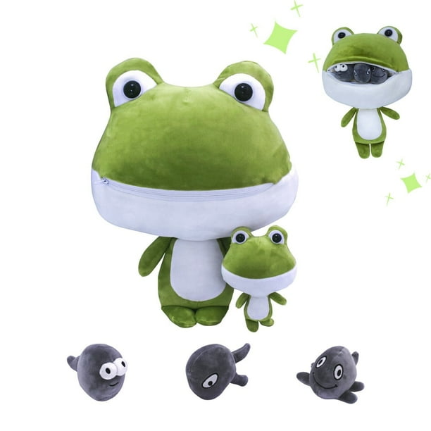Ufehaho Giant Frog Stuffed Animal 1 pc Big Mommy Stuffed Frog with 3