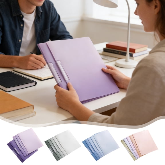 Ufehgfjh Cute Folders File Folders 5PCS Rotating Lever Clip A4 Transparent Insert Folder Side Opening Lever Clip Exam Paper Clip Document Organizer File Folder Organizer