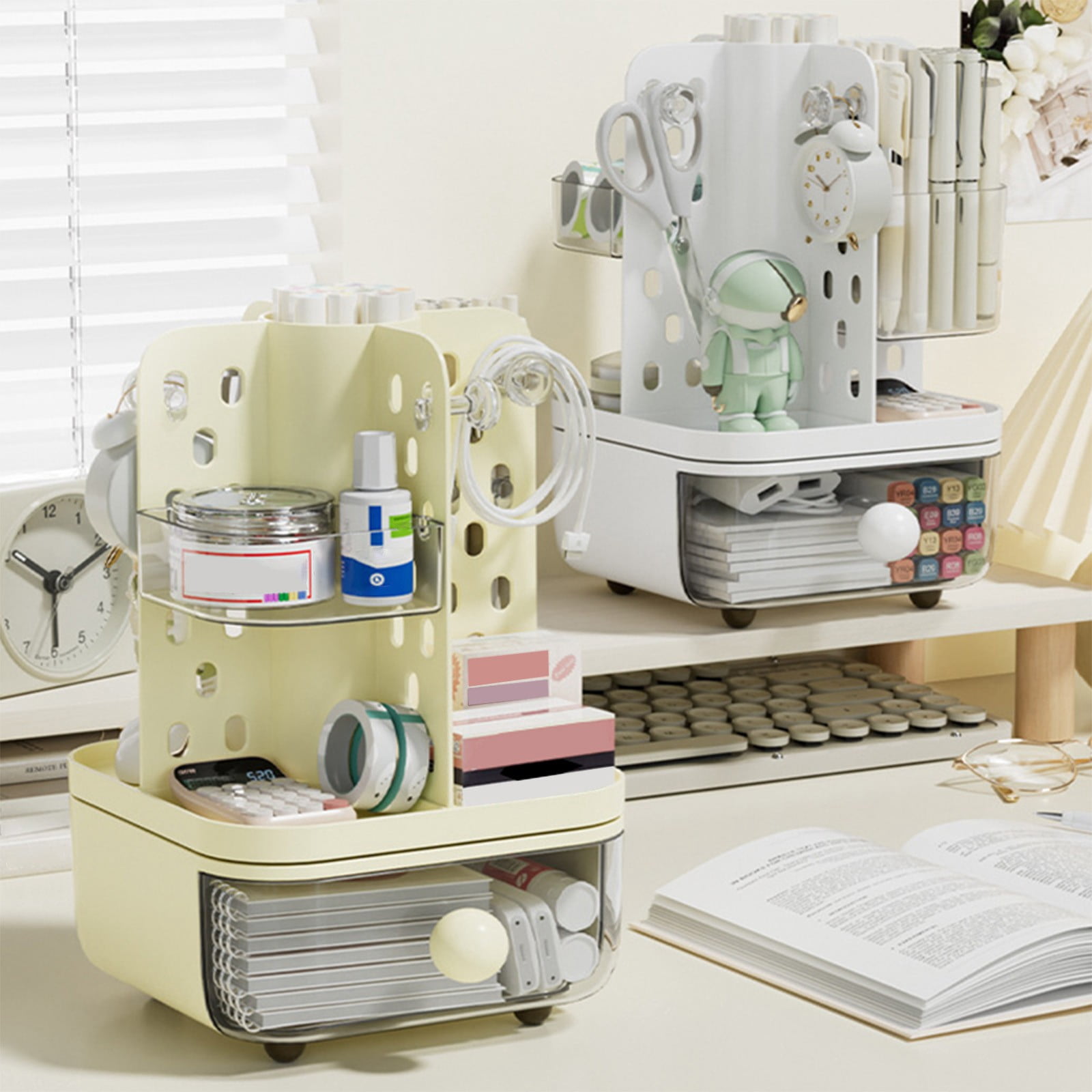 Ufehgfjh Cute Pen Holder Desk Pen Holder Desk Organizer Cute Student Stationery Tray Pencil Cup Modern Office Desk Pencil Cup Trendy Study Table Accessory
