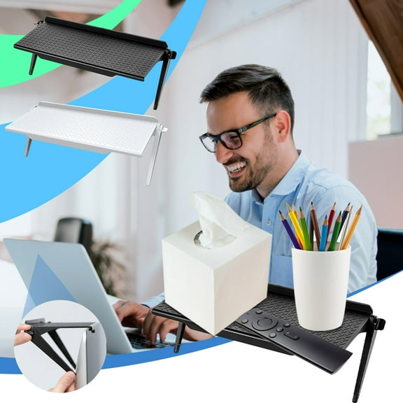 Ufehgfjh Desktop Organizer Router Rack Tv Set Box Storage Stand Punch Free Plastic Computer Rack Vented Shelf Monitor Riser Cable Organizer Office Gadget Storage Rack Large