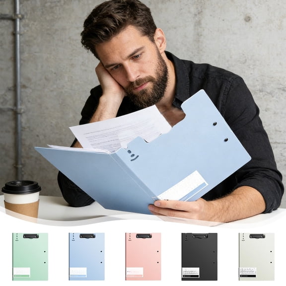 Ufehgfjh File Folder Folder Folder Board Office Supplies Thickened Writing Board Color Clip Home Folder Office Supplies for Women Document Folder Office Desk Accessories