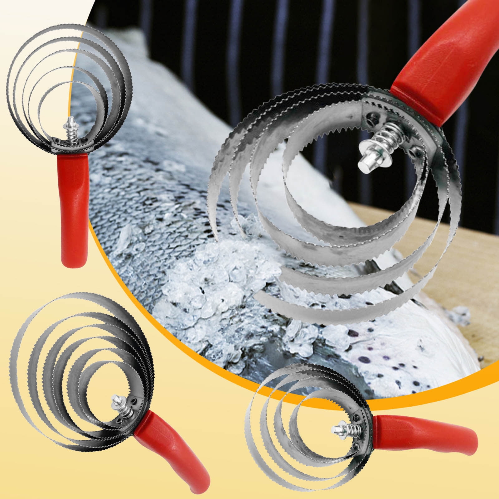 Ufehgfjh Fish Scale Brush Stainless Steel Serrated Fish Scaler Brush ...