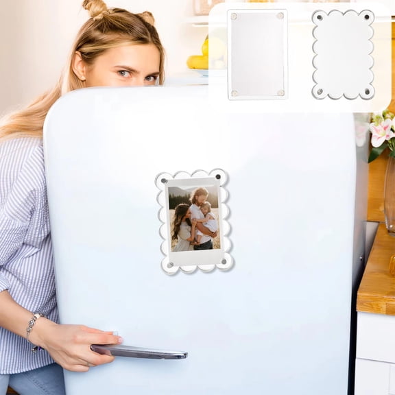 Ufehgfjh Fridge Magnets Cute Cute Fridge Magnets Blank Acrylic Fridge Magnet DIY Decorative Magnetic Clips Personalized Fridge Sticker for Messages Photos and Reminders Ideal Decor Random Shipment