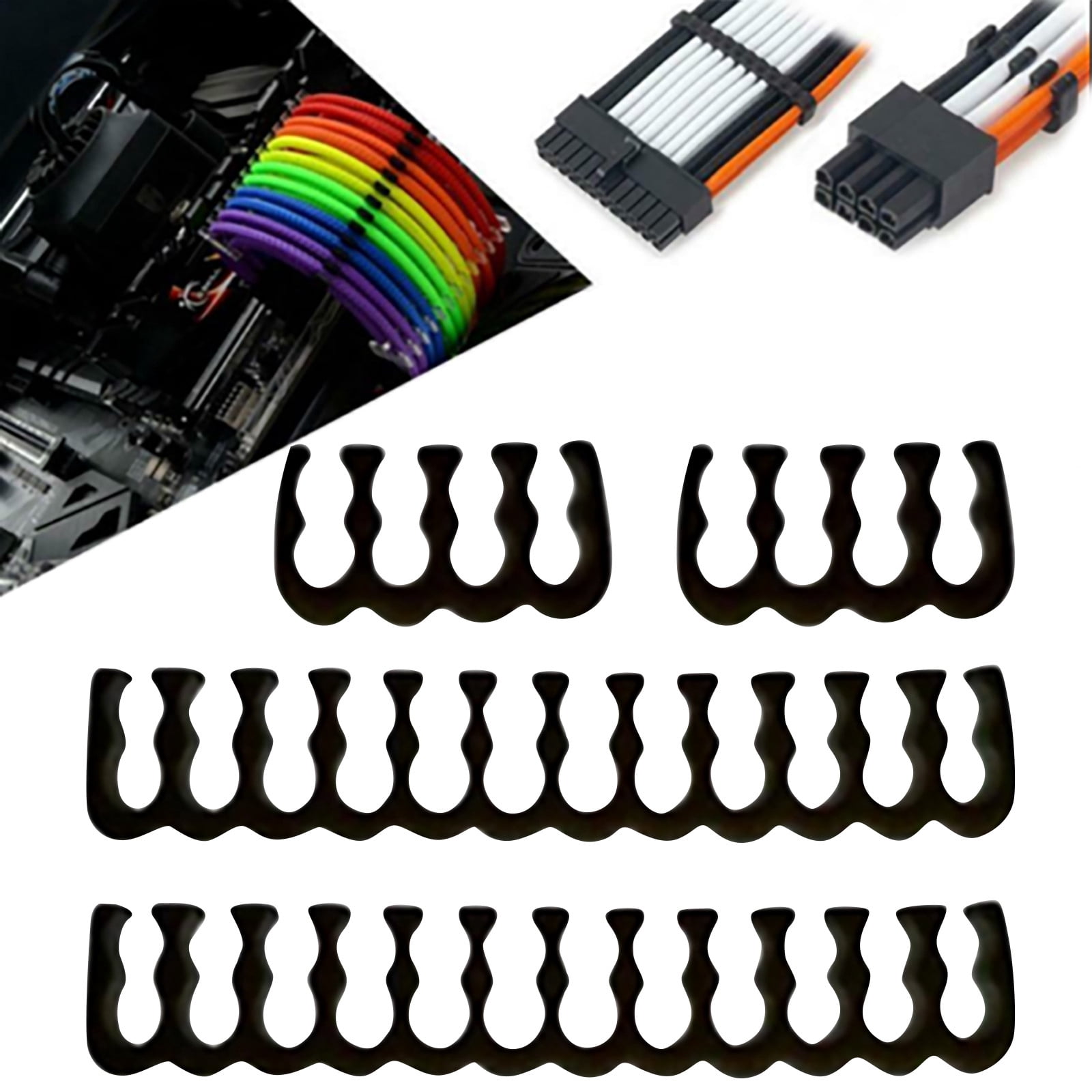 Ufehgfjh Gifts Pc Cable Management Cpu Fan Cable Comb Set 8 24 Hole ...