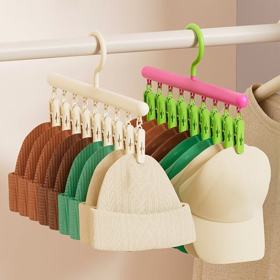 Ufehgfjh Hangers Clothes Hangers Non-slip Hanger with Clips Plastic Clothes Hanger Multi-purpose Garment Clamp Delicate Lingerie Drying Rack Sock and Underwear Organizer Random Shipment