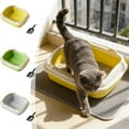 thumbnail image 1 of ufehgfjh Portable Litter Box Small Litter Box Semi Enclosed High Bar Cats Litter Box with Splashs Proof Designs for Cats and Cats Shovel Suitable for Home Cats, 1 of 7