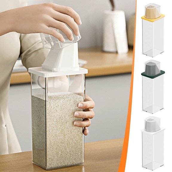 Ufehgfjh Small Storage Containers Kitchen Storage Containers Airtight Food Storage Containers, Kitchen Airtight Jars with Lid Storage Box, Stackable Food Containers Kitchen Cabinets