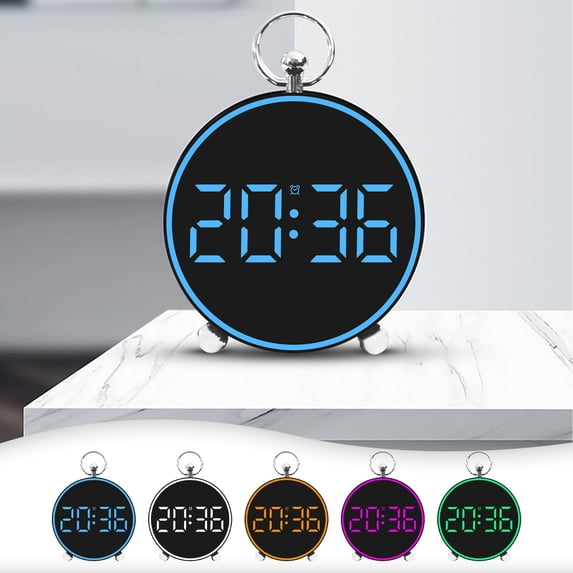 ufehgfjh Smart Alarm Clock Cute Alarm Clock Alarm Clock Electronic Clock LED Clock Home Bedside Clock Temperature Clock Plastic Clock for Bedroom and Study and Office and Living Room