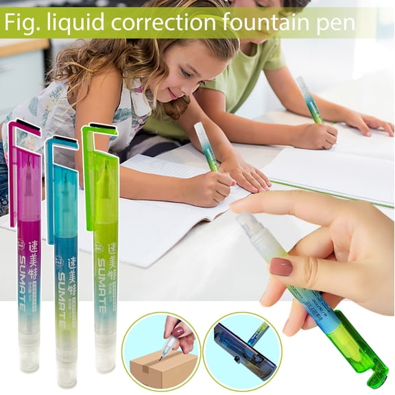 Ufehgfjh Thermal Paper Correction Spray No Trace Correction Fluid 10Ml Invisible Masker Multi Purpose Information Cover Pen for Receipt Labels Documents Office Supplies